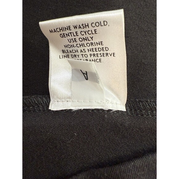 EILEEN FISHER XL Black Sleeveless Wrap V-Neck Dress Organic Cotton Stretch USA - Picture 6 of 9